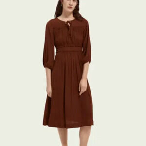 SCOTCH & SODA Ruffled Midi-Length Dress size Medium